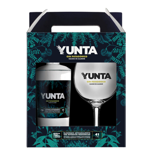 Gin Yunta 750ml + Copa en maletín